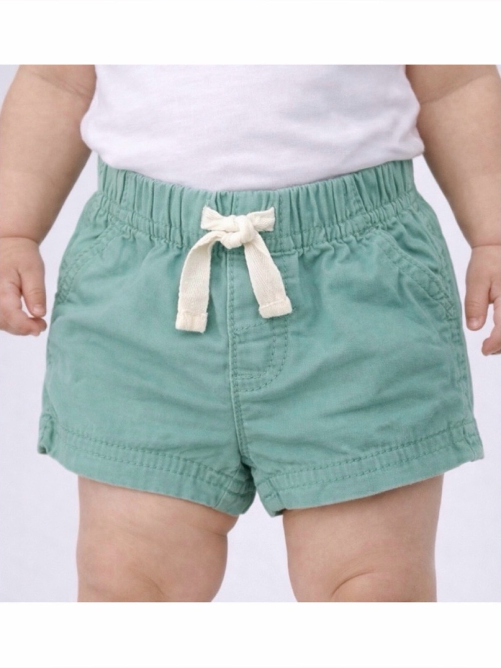 CARTER’S • Mint Green Cotton Shorts, 3M